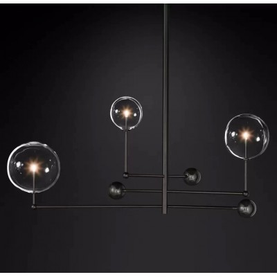 Modern Designer Molecule Iron Antique Brass Hotel Chandeliers Ball Vintage Pendant Light For Dining Room Foyer